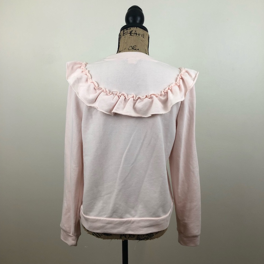 H&M PINK RUFFLE SWEATER - Picture 3 of 8